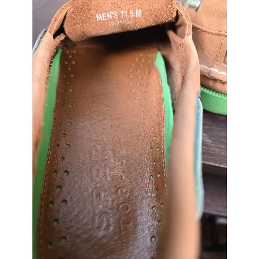 Sperry Top-Sider Mens 11.5 2 Eye Boat Shoes Tan Brown Leather